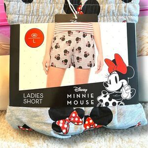 Disney Minnie Mouse Women's Gray Sweat Shorts Size Large Casual Summer 2024 NWT